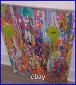 Collectible Original Abstract Oil Wall Painting On Canvas 24Hx18L