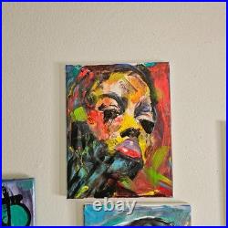 Contemporary Abstract Expressionist Acrylic Art Portrait 11x14