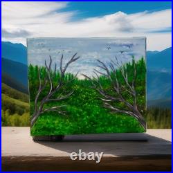 Country Landscape Painting on Canvas Original Art One Of Kind Painting Signed