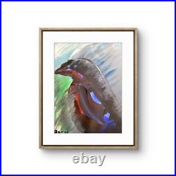 Crow Study #5 Original Expressionism Acrylic Abstract Gallery Paper Painting
