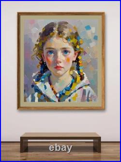 Custom Portrait painting from photo, hand painted oil painting on canvas