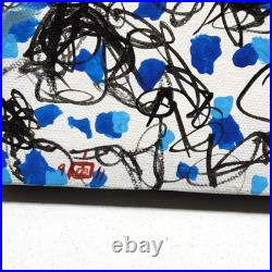 Custom ebony black girl posing on seat portrait acrylic painting art 16x20