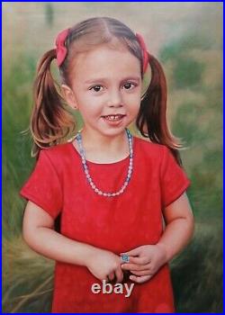 Custom portrait painting from photo, Hand painted, oil painting on canvas