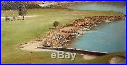 D'angelo Pebble Beach Golf Course Landscape Original Oil On Canvas Painting