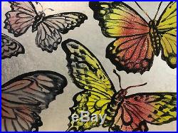 DAVID BROMLEY Butterflies Original Polymer & Silver Leaf on Canvas 120 x 150cm