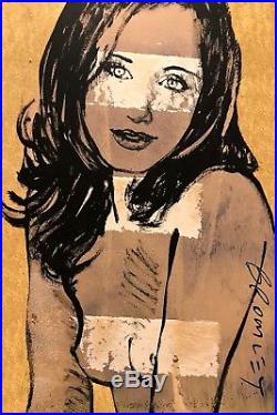 DAVID BROMLEY Nude Gillian Original, Polymer & Gold Leaf on Canvas 90cm x 60cm