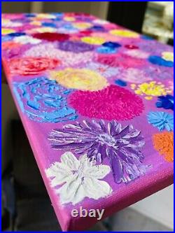 Daisy Painting Floral ORIGINAL Art Impasto Oil Painting Roses Art on Canvas Art