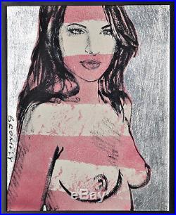 David Bromley 1960- Superb Original Acrylic Painting on Canvas Nude Woman SFAA
