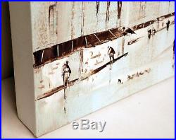 David Deakins Large Signed Original Oil Painting On Canvas on Board Box Canvas
