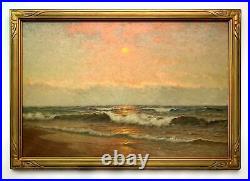 Dey de Ribcowsky -Early California Seascape -Golden Sunset circa 1919