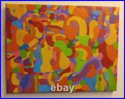 Dirty jokes abstract acrylic painting on canvas