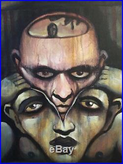 Dominic Murphy Art Original Painting on Canvas Framed Occult Alchemy Dark Art