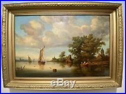Dutch Golden age Oil On Canvas Painting By Logachev. D Valery, 2000. Russia
