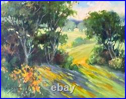 EVA SZORC Landscape Painting Original Oil On Canvas Pefect Day 20 x 16