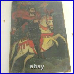 Early 19th century oil painting of Crusades soldier
