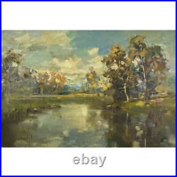 Early 20th Century Impressionist Landscape (Oil on Canvas)