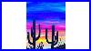 Easy-Desert-Sunset-Saguaro-S-In-Silhouette-Acrylic-Painting-Tutorial-On-Canvas-01-se