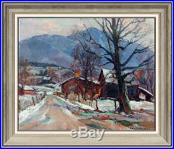 Emile Gruppe Original Oil Painting On Canvas Signed Landscape New England Art