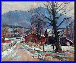 Emile Gruppe Original Oil Painting On Canvas Signed Landscape New England Art