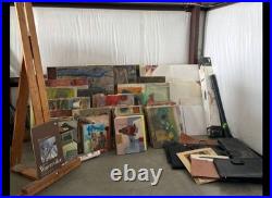 Estate Sale Collection Texas Artist Acrylic Painting on Canvas 22 x 28