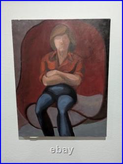 Estate Sale Collection Texas Artist Acrylic Painting on Canvas 22 x 28