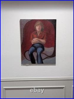 Estate Sale Collection Texas Artist Acrylic Painting on Canvas 22 x 28