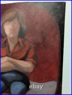 Estate Sale Collection Texas Artist Acrylic Painting on Canvas 22 x 28