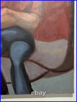 Estate Sale Collection Texas Artist Acrylic Painting on Canvas 22 x 28