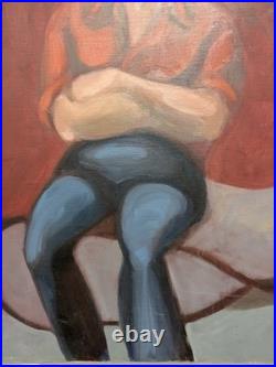 Estate Sale Collection Texas Artist Acrylic Painting on Canvas 22 x 28