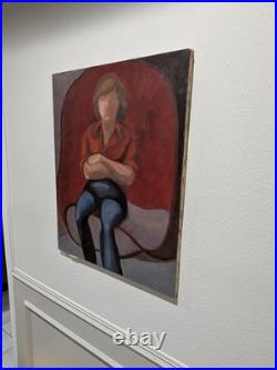 Estate Sale Collection Texas Artist Acrylic Painting on Canvas 22 x 28