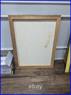 Estate Sale Collection Texas Artist Acrylic Painting on Canvas 22 x 28