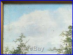 Ethel K Cole Original Signed Antique Oil Painting On Canvas River Landscape