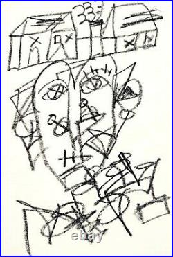 Expressionism Art Original Contemporary Decor Signed Corbellic Drawing Sketch