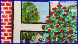 Expressionist oil painting still life signed