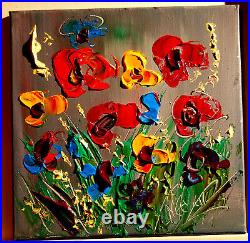 FLOWERS MODERN ABSTRACT ORIGINAL FINE ART Painting IMPRESSIONIST KAZAV NIUPO