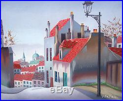 FOUSSA ITAYA Signed 1965 Original Oil on Canvas Painting LISTED