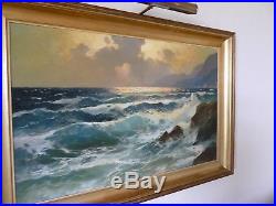 Fabulous large original ALEXANDER DZIGURSKI'Big Sur' seascape oil on canvas