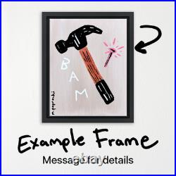 Fierce Bald Eagle Port Expressionist Art 11x14 Canvas Acrylic Original Painting