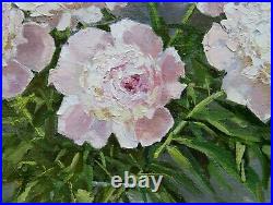 Floral Oil Painting Original Art On Canvas Flowers Peonies Flower Still Life