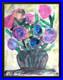 Flowers-Modern-Expressionistic-Original-11x14-Signed-Paper-Art-Acrylic-BACH-01-ztph