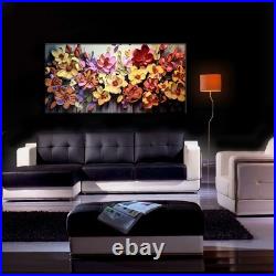 Flowers Original Abstract Oil Painting Modern Art Home Deco 48 Ready Hang frame
