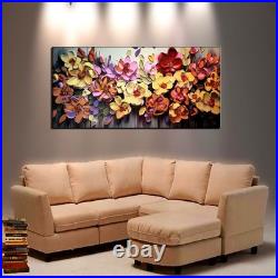 Flowers Original Abstract Oil Painting Modern Art Home Deco 48 Ready Hang frame