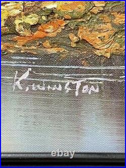 Framed K. Winston Signed Original Acrylic Art on Canvas
