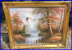 Framed Large Original Oil Painting on Canvas by Roger Brown
