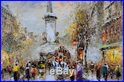 Framed Original Oil On Canvas, ristof Vevers, Spring Paris Scene Landscape