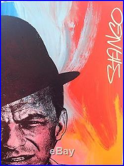Frank Sinatra Original Abstract Art Acrylic On Canvas By John Stango 37 x 31
