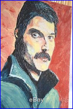 Freddie Mercury Original Acrylic Painting On Canvas 45cm x 35cm prints available