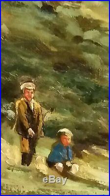 Frederick Stead Original Oil on Canvas Painting from 1925 British Art (COA)