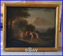 French Antique Old Master Painting Attrib. Jacques Antoine Vallin, 18th Century