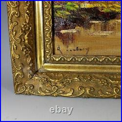 French School Impressionist Landscape Oil Painting signed